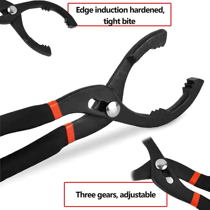 Grip 300/400mm  PVC PIPE PLIERS & OIL FILTER REMOVER TOOL  Slip joint design