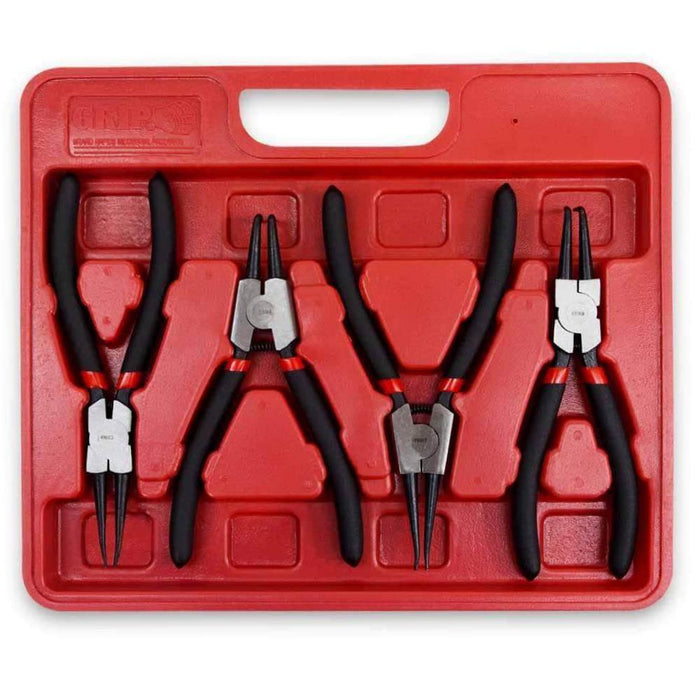 Force pro 4 Piece 175mm Cushion Grip Steel Circlip Plier Set