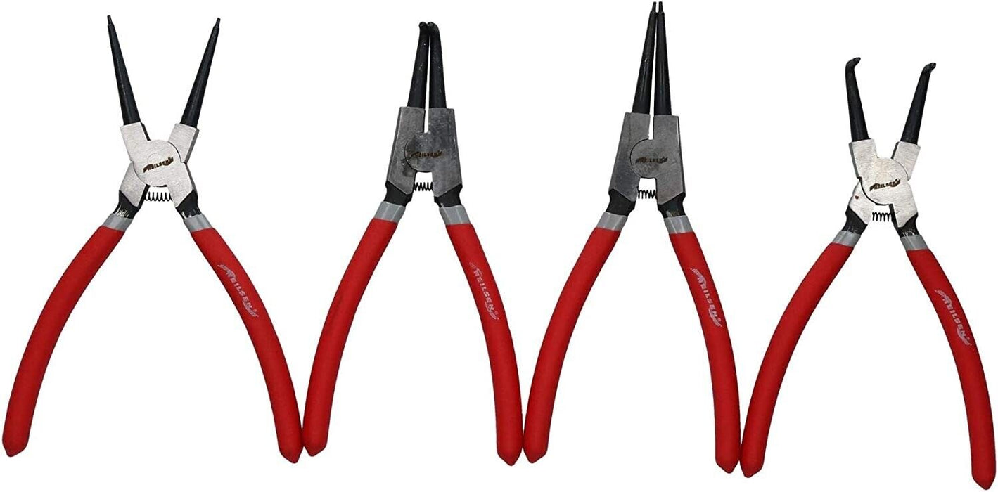 Force pro 4 Piece 175mm Cushion Grip Steel Circlip Plier Set