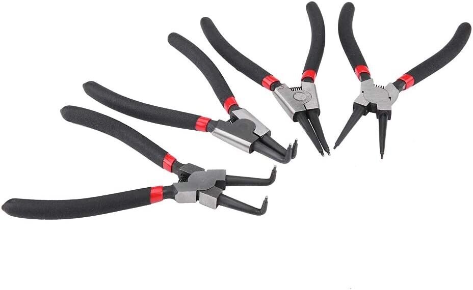 Force pro 4 Piece 175mm Cushion Grip Steel Circlip Plier Set