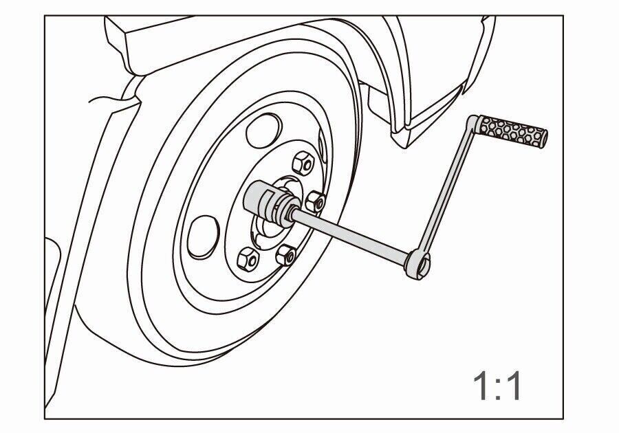 1:65 Torque Multiplier Set Wrench Lug Nut w/ 2 Sockets4800Nm/M For Truck Lugnut