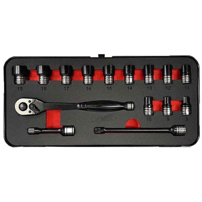 Fore pro 15PC 3/8"DR. 6PT METRIC THIN WALL IMPACT/HAND SOCKET SET Made in Taiwan