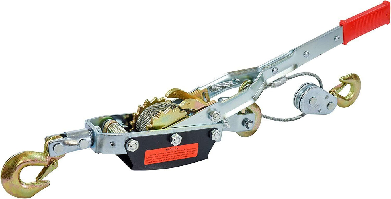 Force pro  2/4-Ton Hand Winch Puller Car Hooks 4x4 4WD Trailer Truck Hoist