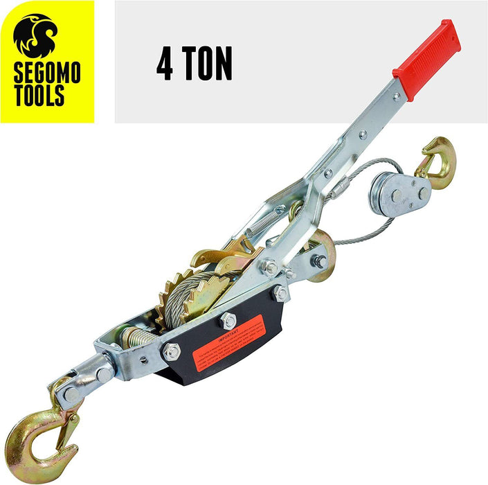 Force pro  2/4-Ton Hand Winch Puller Car Hooks 4x4 4WD Trailer Truck Hoist