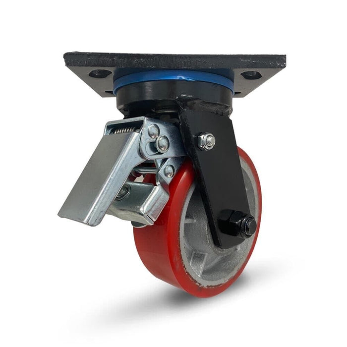 6" / 150mm Heavy Duty Swivel Caster Wheels Castor 1000KG with Brakes top protect