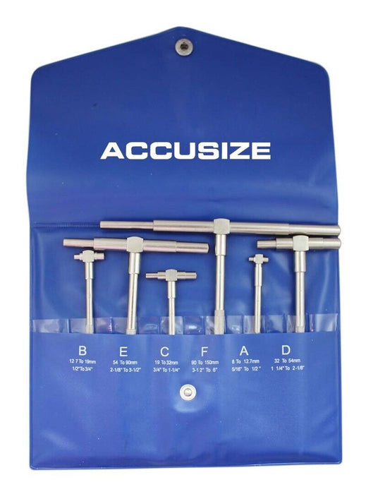Force pro Telescoping Gage 6Pcs Range Precision T-Bore Hole Gauge Engineers