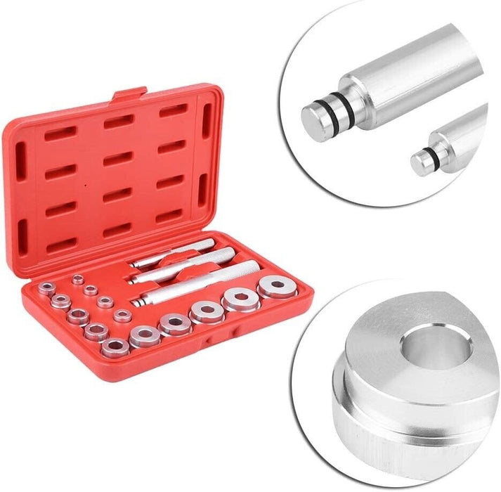 Force pro  17pc Aluminiu Wheel Bearing Race Seal Bush Driver Set Garage Tool Kit