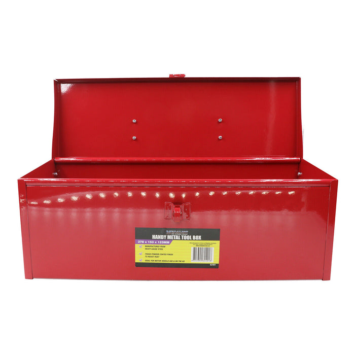 460*205*230mm METAL TOOL BOX Toolbox Handyman Container Hand Storage