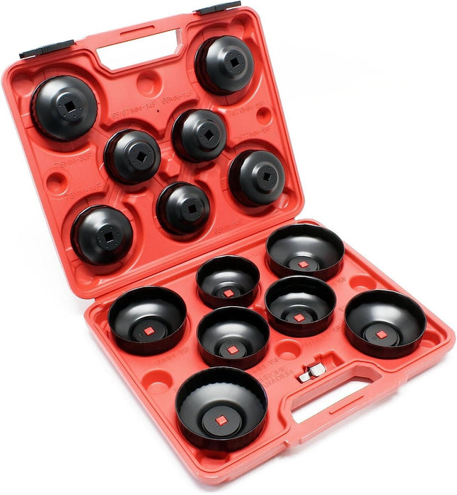 16Pcs Cup Type Oil Filter Wrench Removal Socket Remover Tool Set Kit Made Taiwan