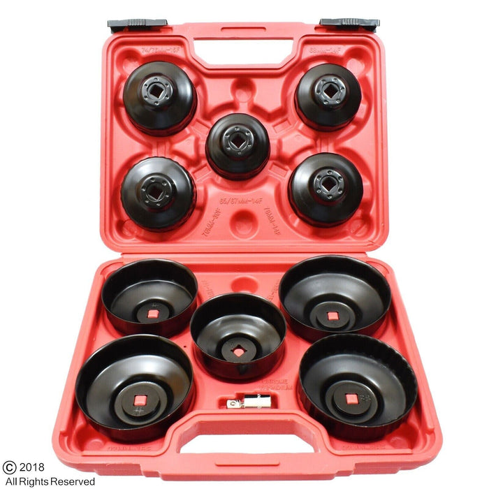 16Pcs Cup Type Oil Filter Wrench Removal Socket Remover Tool Set Kit Made Taiwan