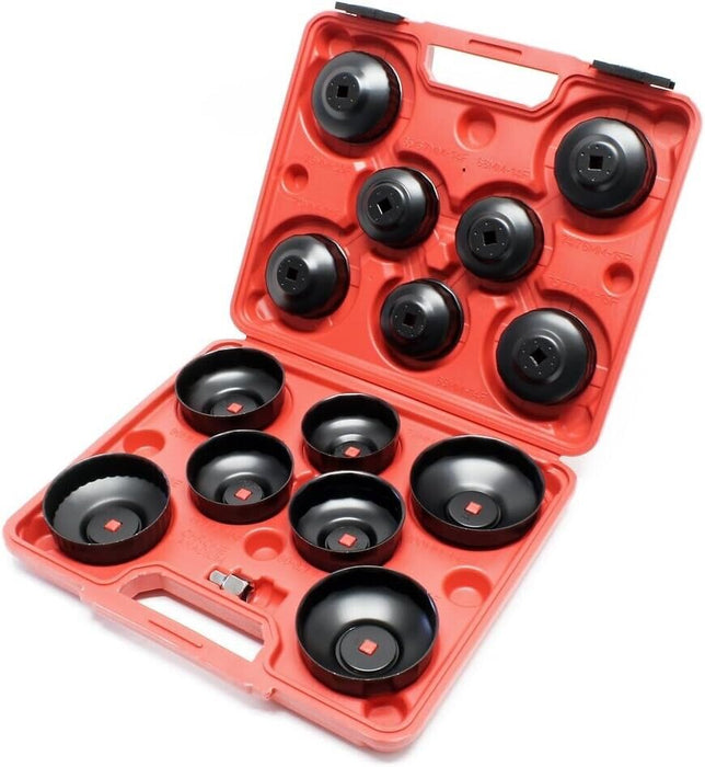 16Pcs Cup Type Oil Filter Wrench Removal Socket Remover Tool Set Kit Made Taiwan