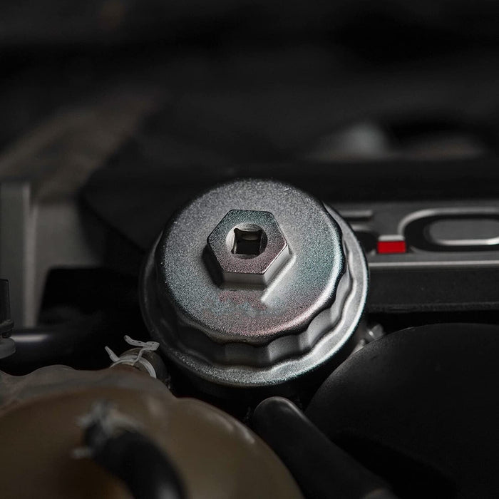 3/8" SQ. DR. OIL FILTER CAP WRENCH 64.5MM X 14 FLUTES 6 & 8 Cylinder Camry Lexus