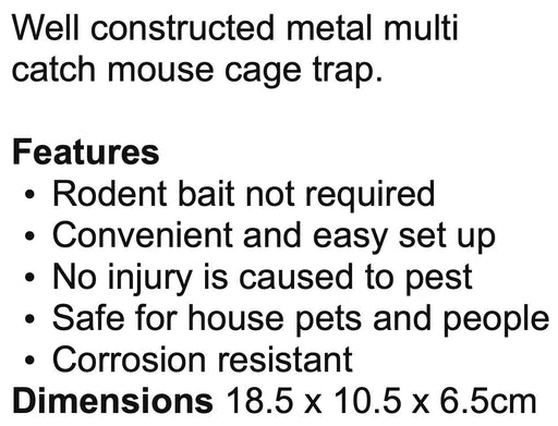 Multi catch trap Easiest solution to catch mouse or rats 210mm premium quality - FISHER DISCOUNT