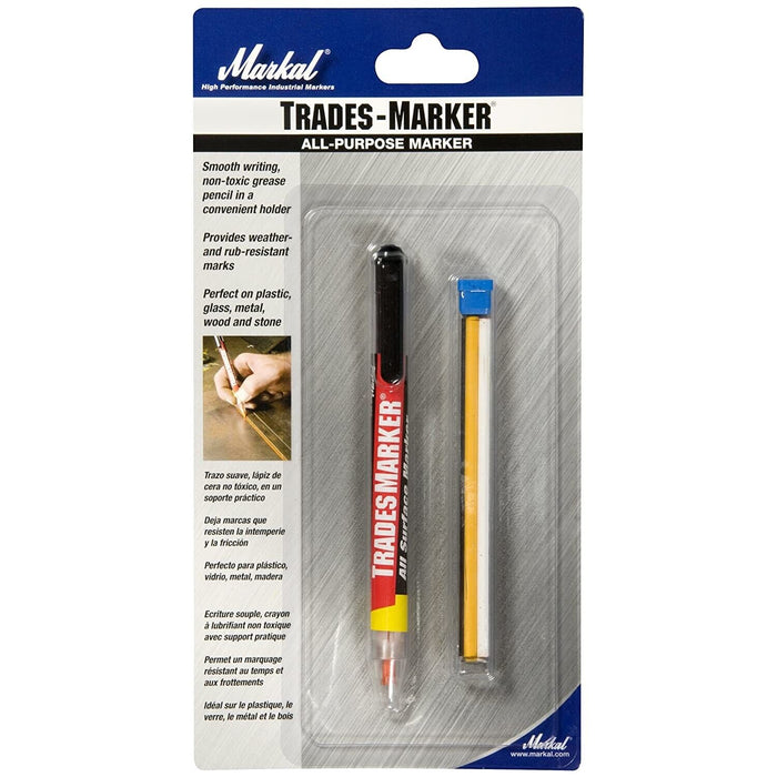 Markal Trades Marker Mechanical Grease Pencil 5 REFILLS Made in USA