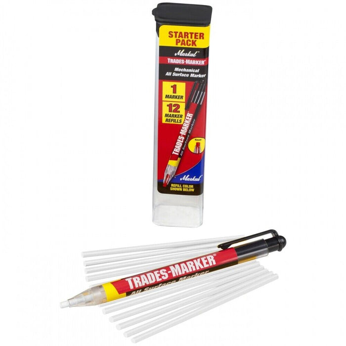 Markal Trades Marker Mechanical Grease Pencil 5 REFILLS Made in USA