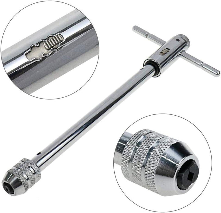 T-Handle Ratchet Tap Wrench Reamer Screw Extra Long 330mm Made in Taiwan 3-12mm