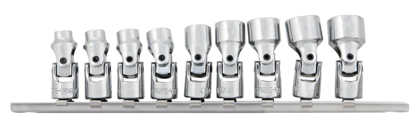 PRO 10pc 3/8" Dr Universal Joint Wrench Metric Socket Set 10-19mm Made in Taiwan