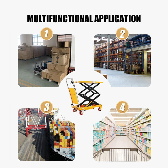 Force pro  350kg Scissor Lift Table Hydraulic Cart Trolley Capacity 500mm