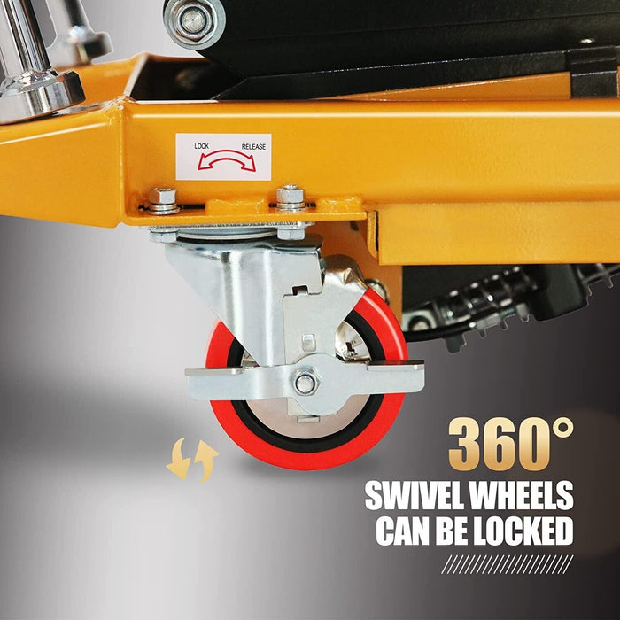 Force pro  350kg Scissor Lift Table Hydraulic Cart Trolley Capacity 500mm