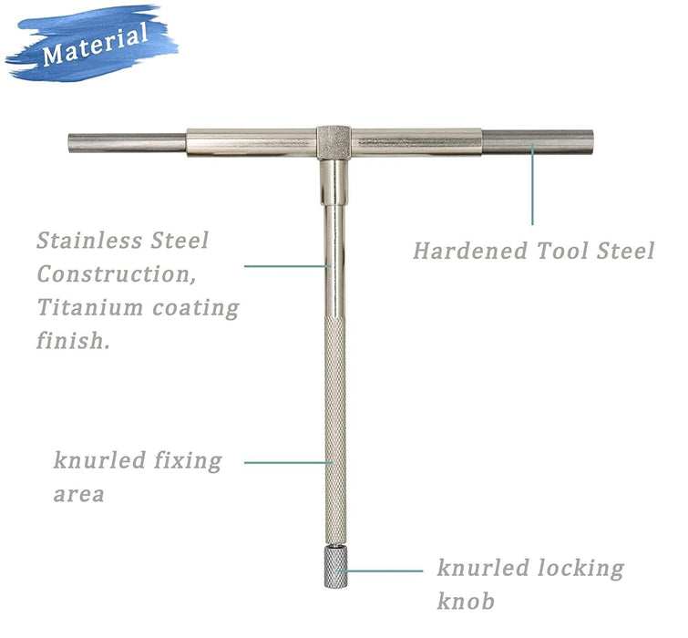 6X Telescopic Gauge Set 8-150mm Micrometer Measurement Bore Engineers Guage Kit