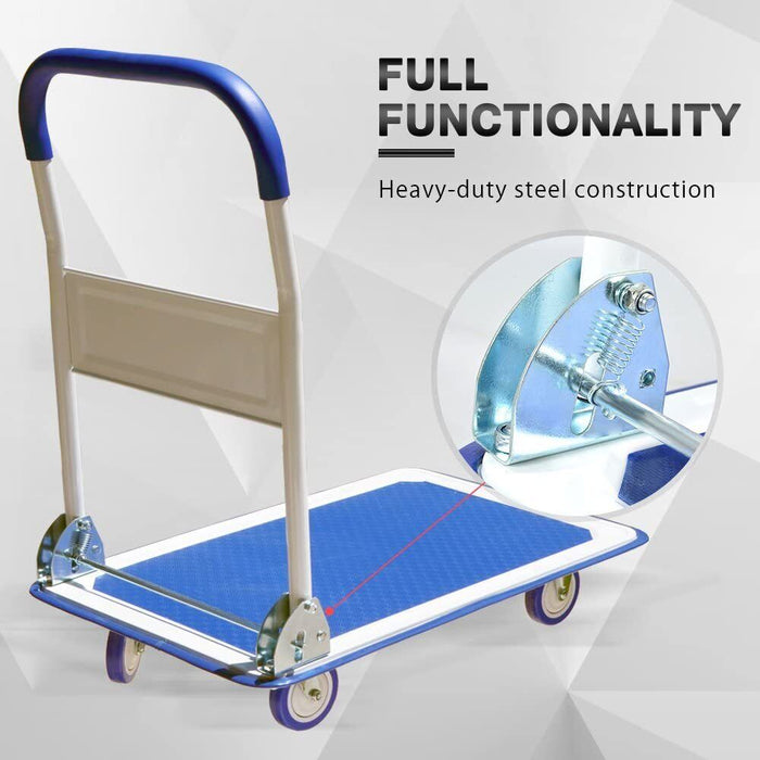 300kg | 150kg Platform Trolley Heavy Duty Foldable Hand Cart Industrial - VIC