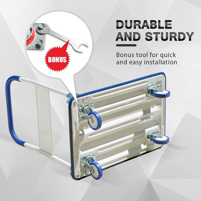 300kg | 150kg Platform Trolley Heavy Duty Foldable Hand Cart Industrial - VIC