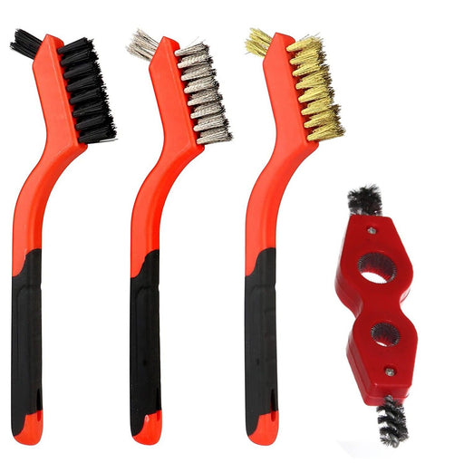 FORCE PRO4pce 4 in 1 Fitting Cleaning Brush Tool 1/2" 3/4" Inner & Outer Copper. - FISHER DISCOUNT