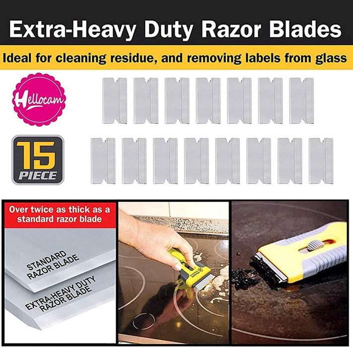 Glass Scraper 22PCS Razor Blade Window Surface Gasket Paint Remover Cleaner Tool