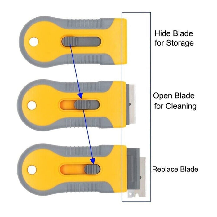 Glass Scraper 22PCS Razor Blade Window Surface Gasket Paint Remover Cleaner Tool