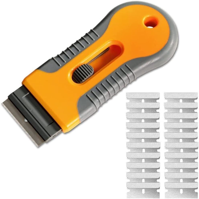 Glass Scraper 22PCS Razor Blade Window Surface Gasket Paint Remover Cleaner Tool