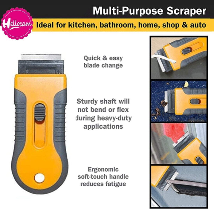 Glass Scraper 22PCS Razor Blade Window Surface Gasket Paint Remover Cleaner Tool