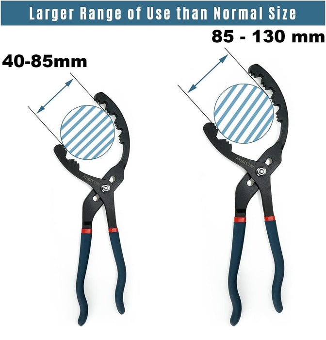 Force Pro Oil filter wrench PVC Pipe plier slip joint 40-130mm jaw long handle