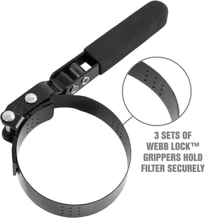 Force pro Swivel Grip Wide Steel Band Oil Filter Wrench：60-73/85-95/95-110mm