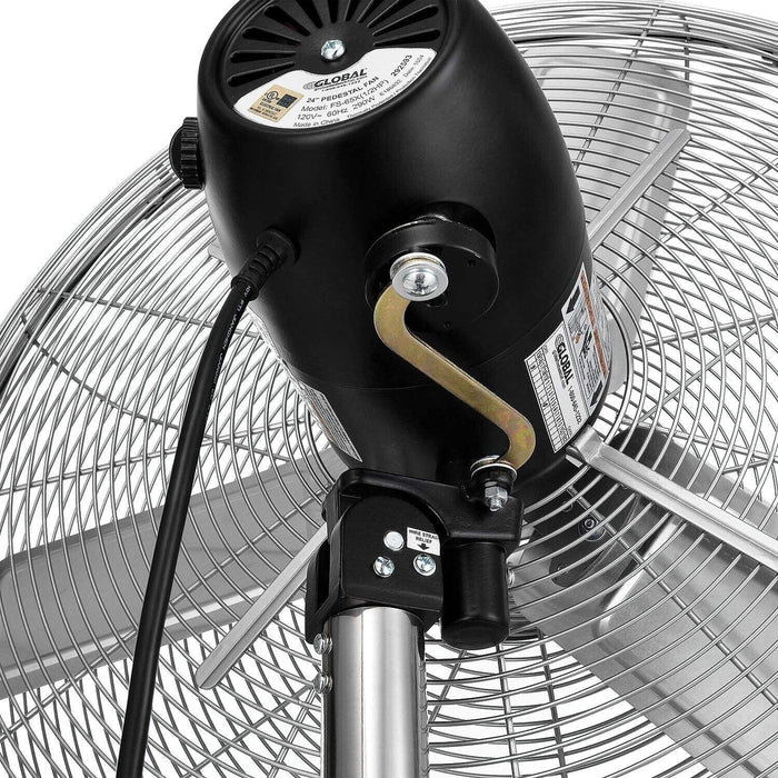 450MM Floor/Desk High Velocity Air Cooler Fan/Cooling/Circulator - Metal Chrome