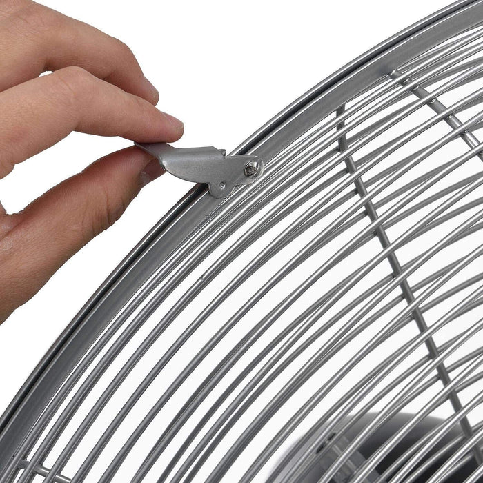 450MM Floor/Desk High Velocity Air Cooler Fan/Cooling/Circulator - Metal Chrome