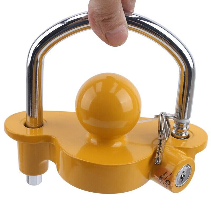 Trailer Coupling Lock Caravan  Anti-theft Universal Hitch Lock Tow Ball 2 Keys