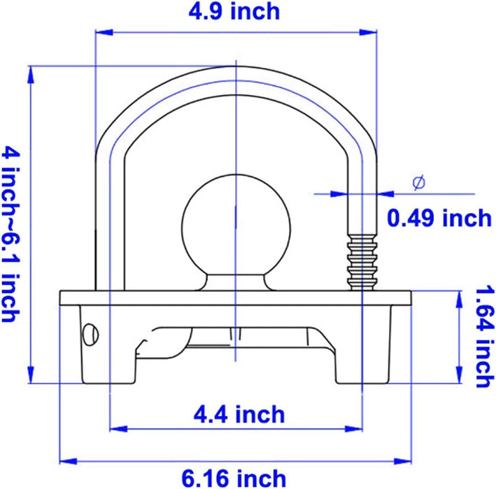 Trailer Coupling Lock Caravan  Anti-theft Universal Hitch Lock Tow Ball 2 Keys