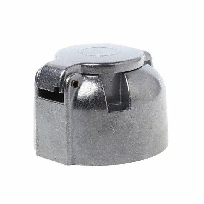 7 Pin Metal Car Caravan Wiring Lights Tow Bar Towing Socket Round Plug Trailer