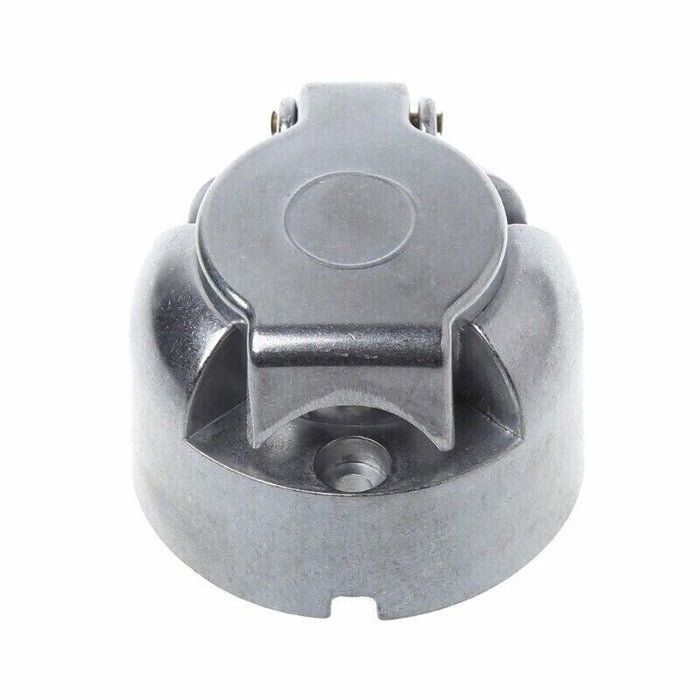 7 Pin Metal Car Caravan Wiring Lights Tow Bar Towing Socket Round Plug Trailer