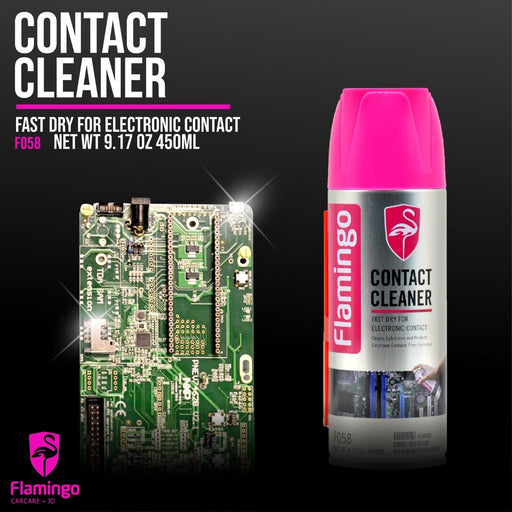 FLAMINGO Electrical Contact Cleaner Spray 450ml Aerosol Made in USA - FISHER DISCOUNT