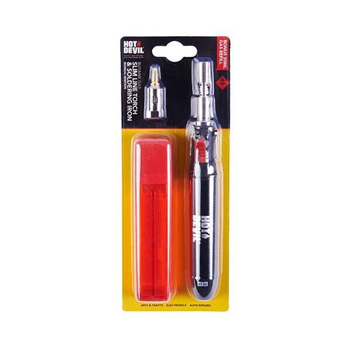 Hot Devil Butane Gas Slimline Torch / Soldering Iron - HT1937-2 - FISHER DISCOUNT