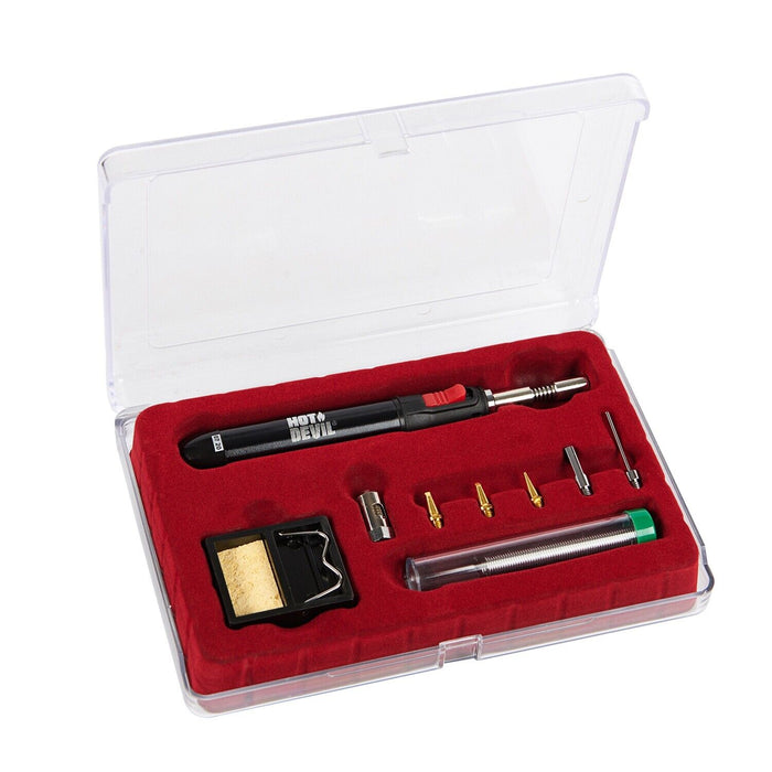 Hot Devil Soldering & Torch Kit 9 in 1 Slimline HT1937K