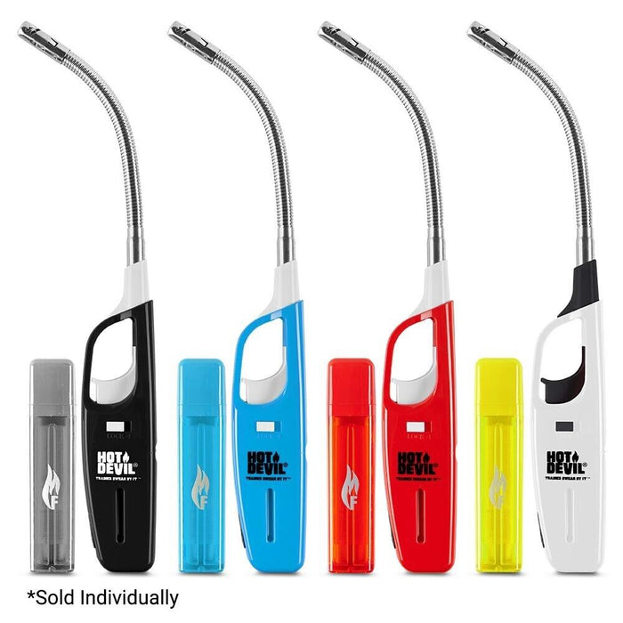 Hot Devil® 1PCE Flexible Gas Lighter Bend and Stretch Refillable Safety Lock