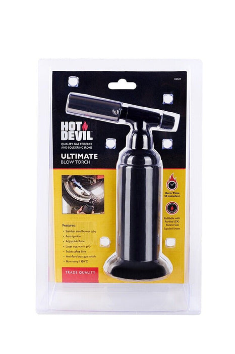 Hot Devil Ultimate Blow Torch 1350ºc Auto Ignition Adjustable Flame HDUT