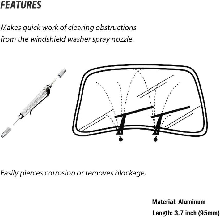 Windshield Wiper Nozzle Needle Washer Jet Tool Cleaning Body & Trim Made Taiwan