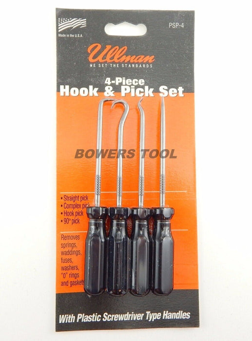 Ullman Hook and Pick Set Driver Handle O-Ring Removal Marking Metal Made in USA