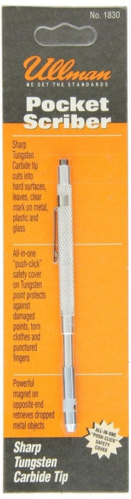 ULLMAN Pocket Scriber 1830 - Tungsten Carbide, Al Knurled, Magnetic End Made USA