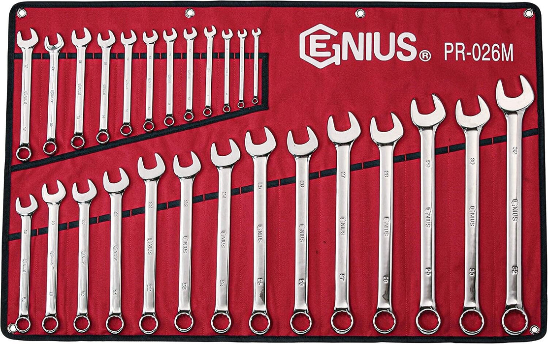 Genius Tools 26PC Metric Combination Wrench Set 6-32mm  Made in Taiwan Lifetime