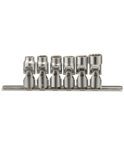 Genius Tools 6PC 1/4" Dr SAE Universal Hand Socket Set 12PT  Made in Taiwan - FISHER DISCOUNT