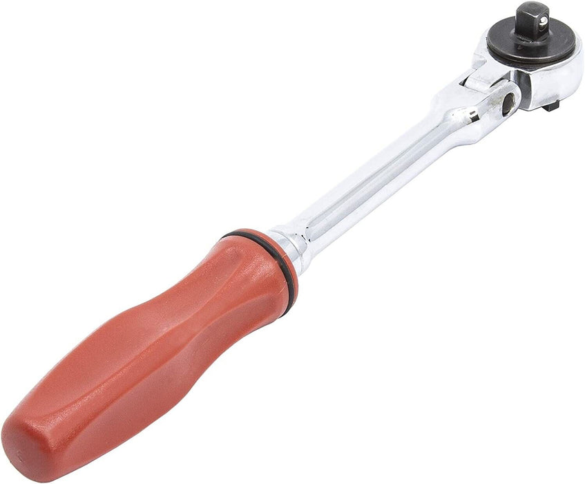Genius Tools 1/4" dr Long Handle Rotor Head Ratchet w/Ergo Grip Made in Taiwan
